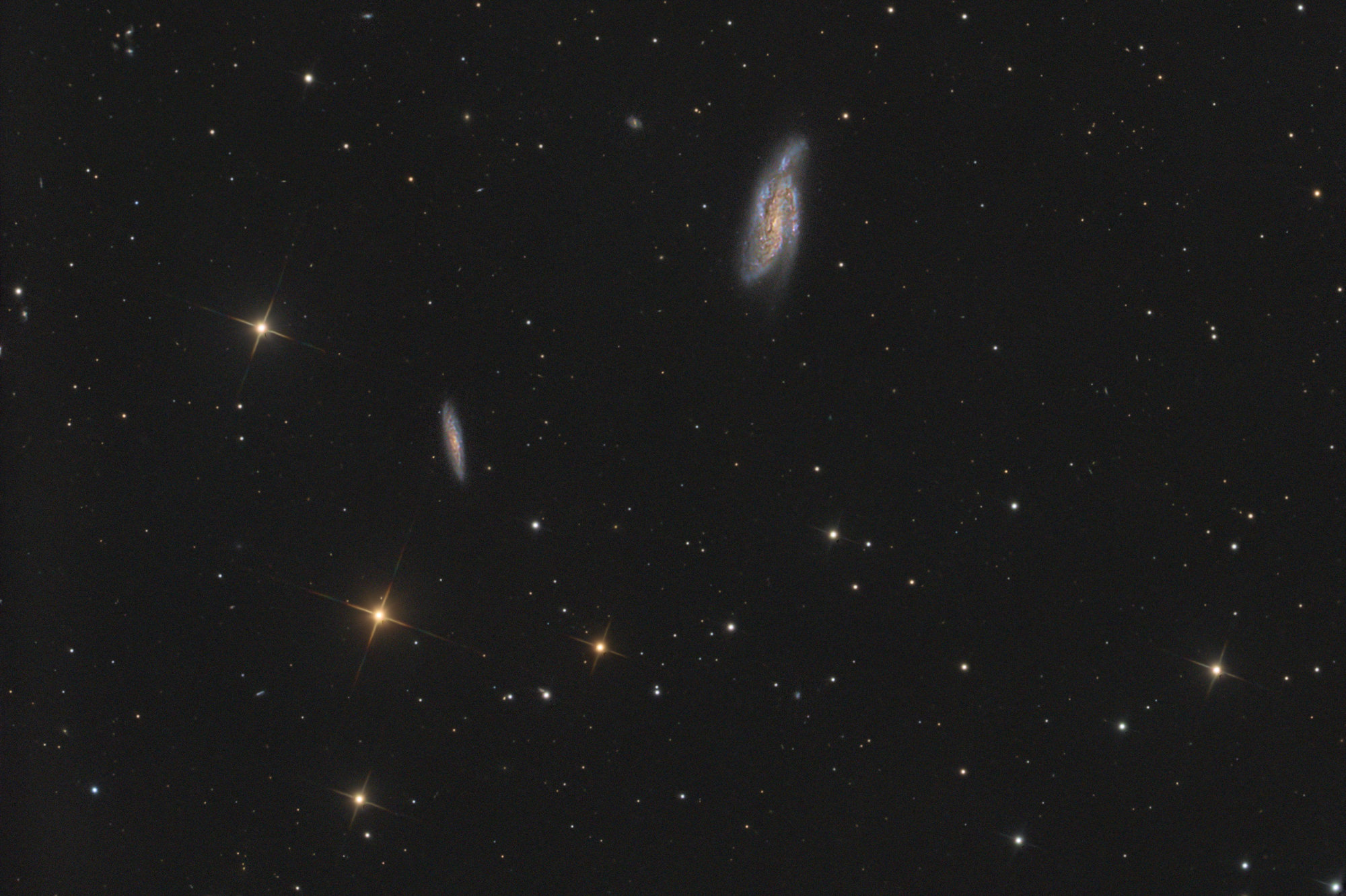 NGC 4088 is an unusual spiral galaxy in the constellation Ursa Major, which, due to its distorted appearance, was also included as Arp 18 in the "Atlas of peculiar galaxies".